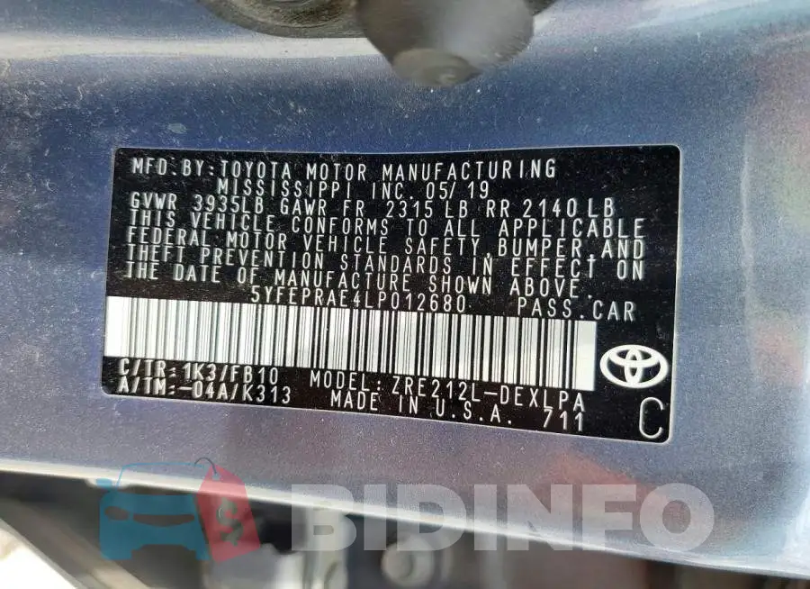 5YFEPRAE4LP012680 Photo# 13