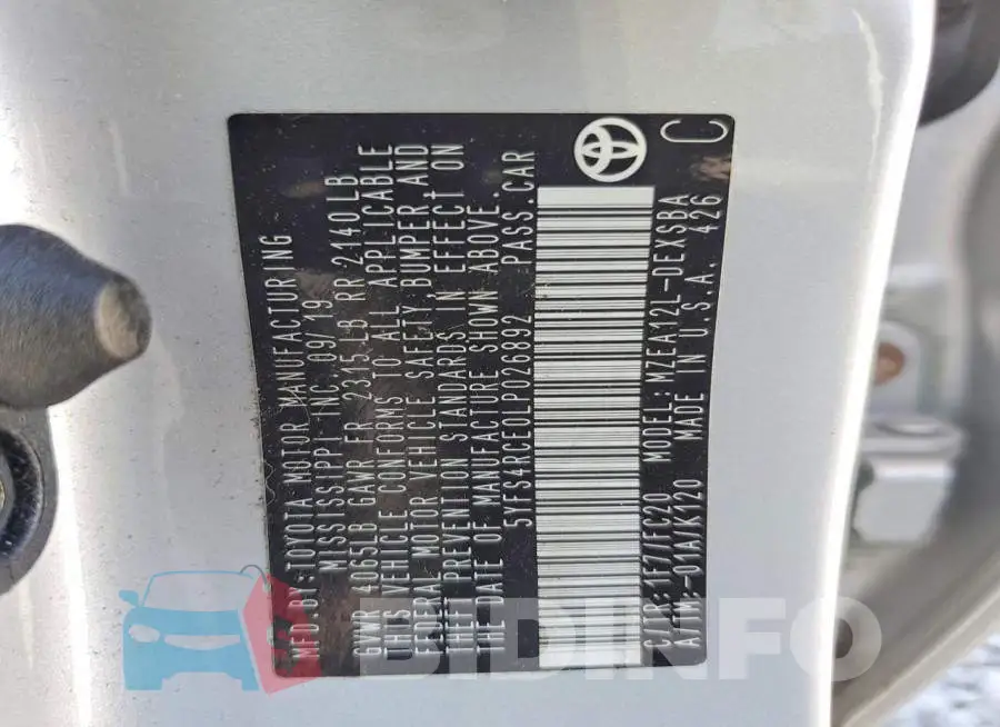 5YFS4RCE0LP026892 Photo# 12