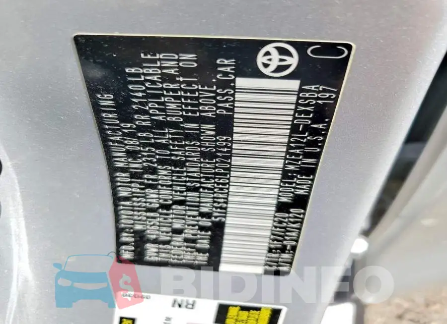 5YFS4RCE6LP021499 Photo# 12