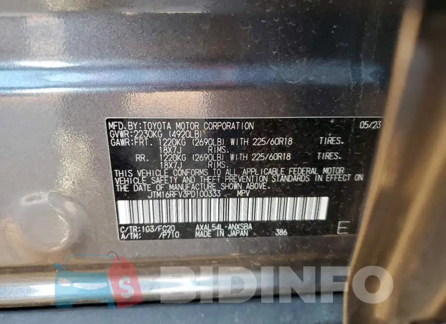 JTM16RFV3PD100333 Photo# 13