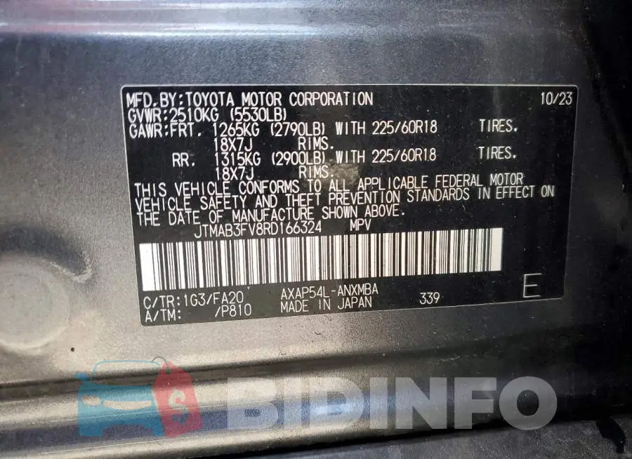 JTMAB3FV8RD166324 Photo# 14