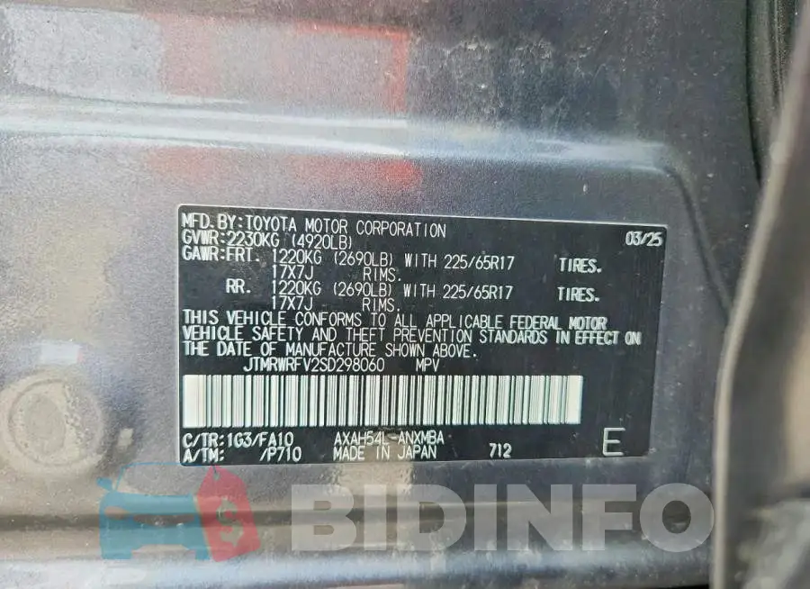 JTMRWRFV2SD298060 Photo# 14