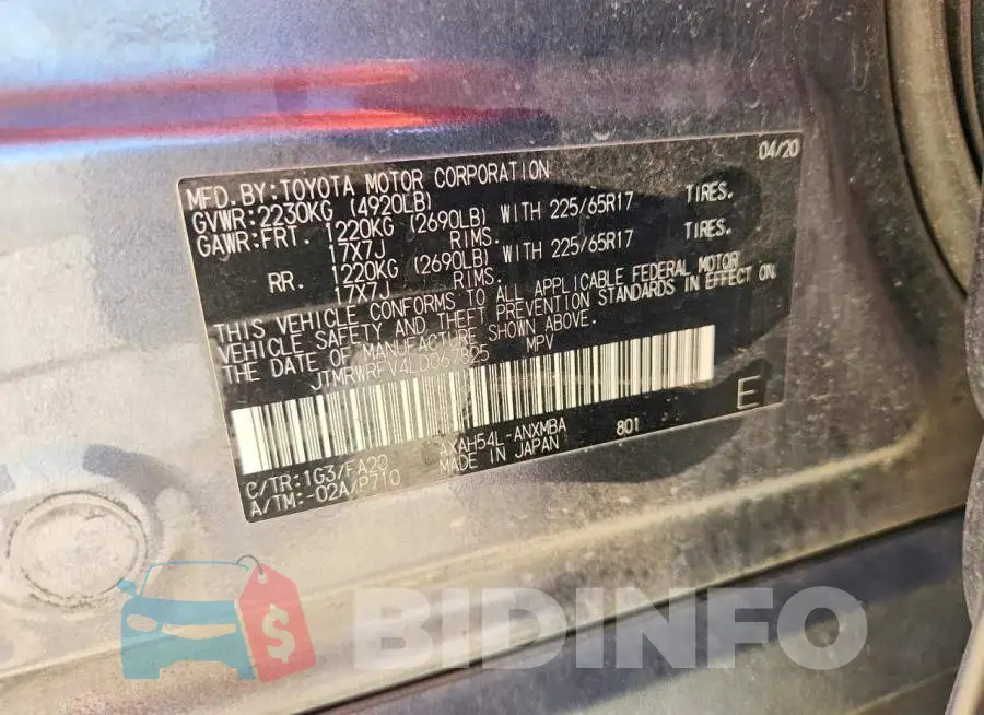 JTMRWRFV4LD067825 Photo# 13