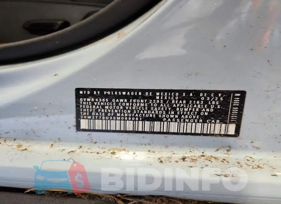 3VW2T7BU3SM069061 Photo# 13