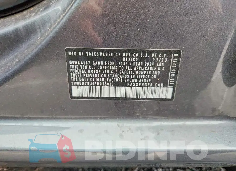 3VW5M7BU4PM055039 Photo# 12