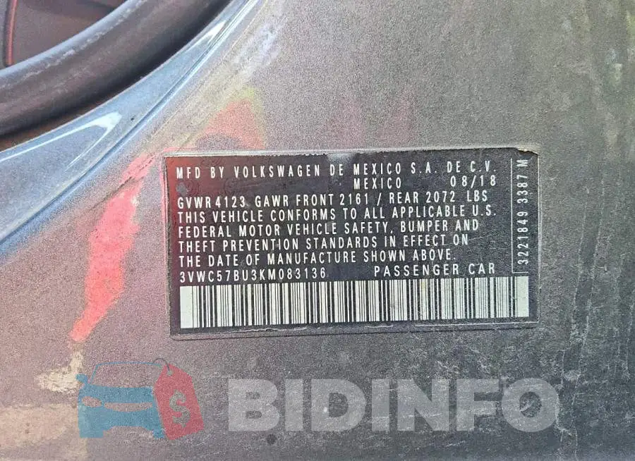 3VWC57BU3KM083136 Photo# 12