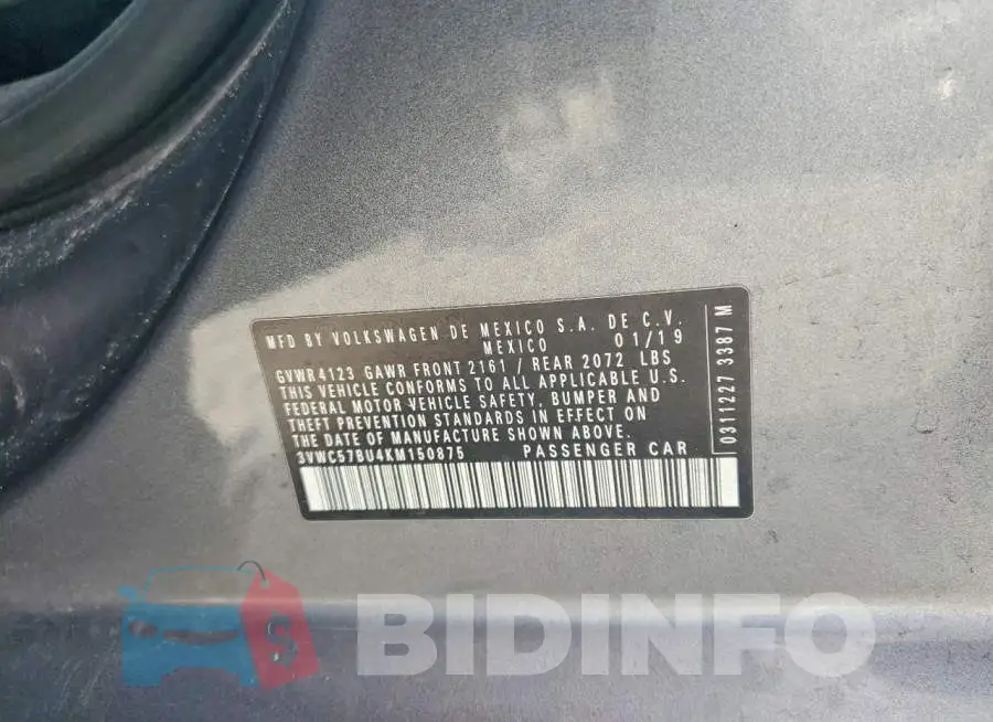 3VWC57BU4KM150875 Photo# 12