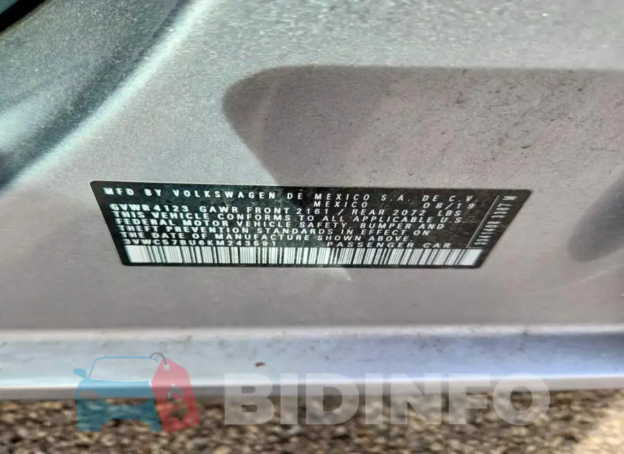 3VWC57BU6KM243591 Photo# 12