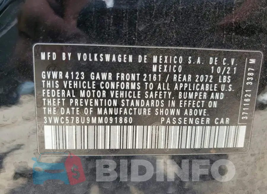 3VWC57BU9MM091860 Photo# 12