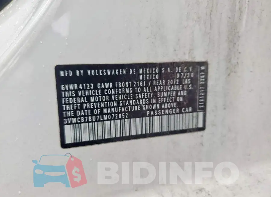 3VWCB7BU7LM072652 Photo# 12