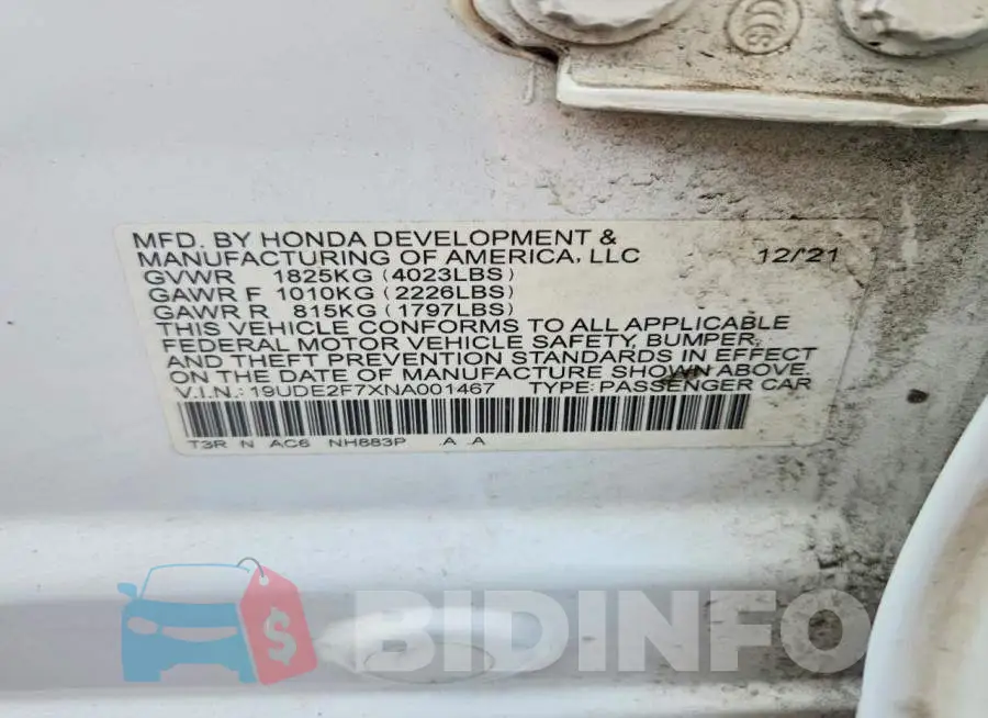 19UDE2F7XNA001467 Photo# 12