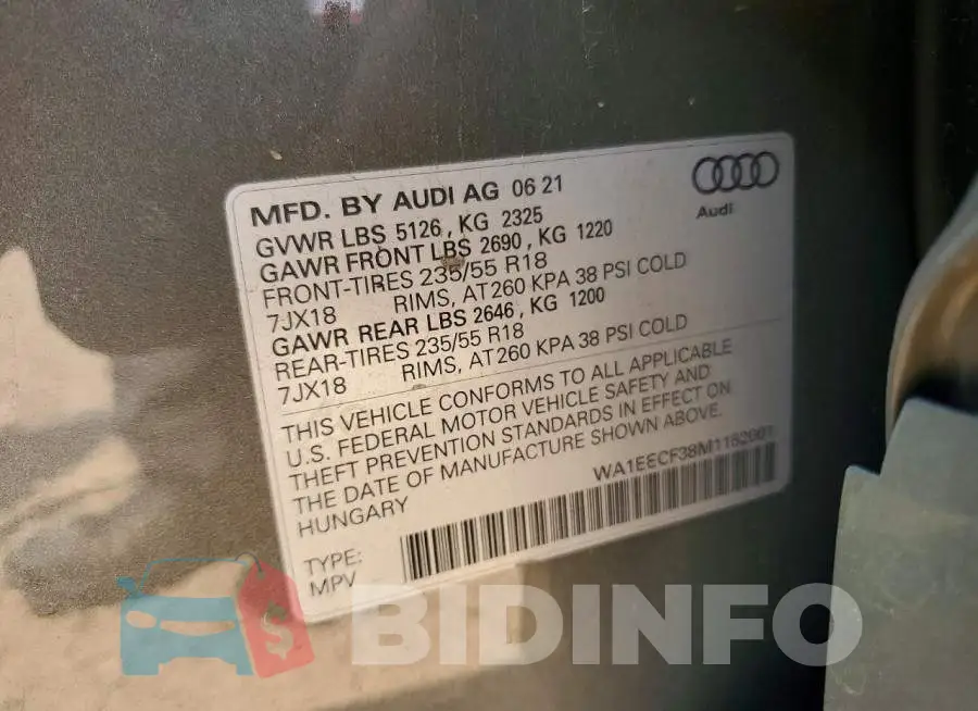 WA1EECF38M1152001 Photo# 13