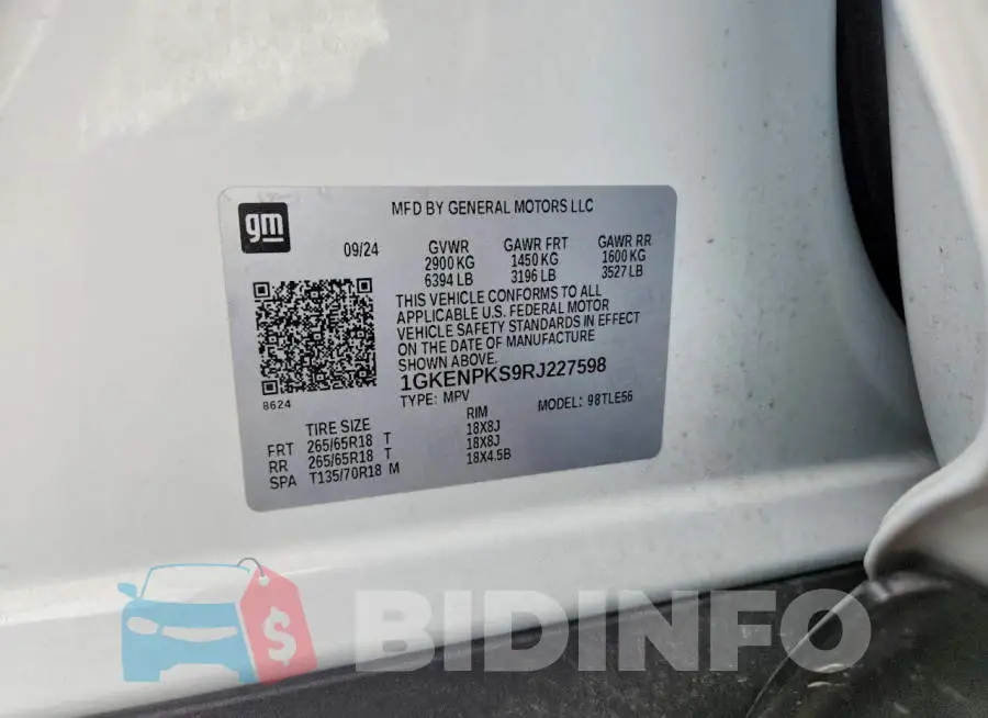 1GKENPKS9RJ227598 Photo# 12