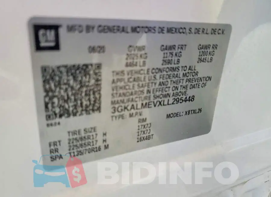 3GKALMEVXLL295448 Photo# 13