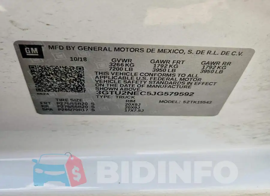 3GTU2NEC5JG579592 Photo# 12