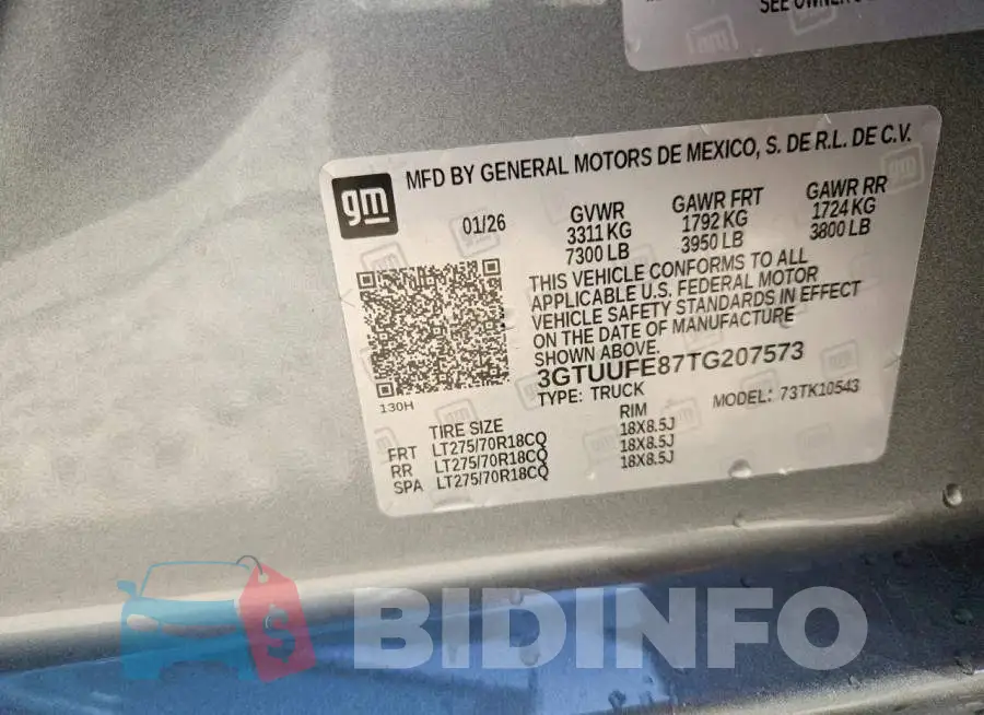 3GTUUFE87TG207573 Photo# 12