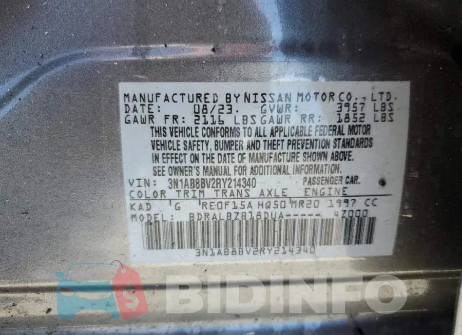 3N1AB8BV2RY214340 Photo# 12