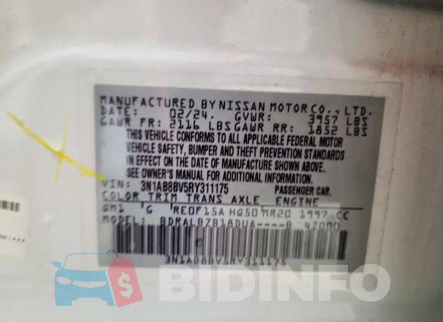 3N1AB8BV5RY311175 Photo# 12
