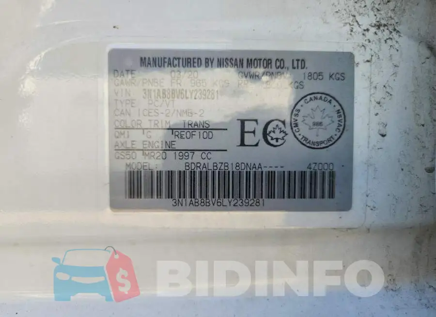 3N1AB8BV6LY239281 Photo# 13