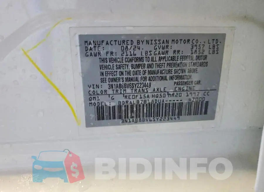 3N1AB8BV6SY223449 Photo# 12