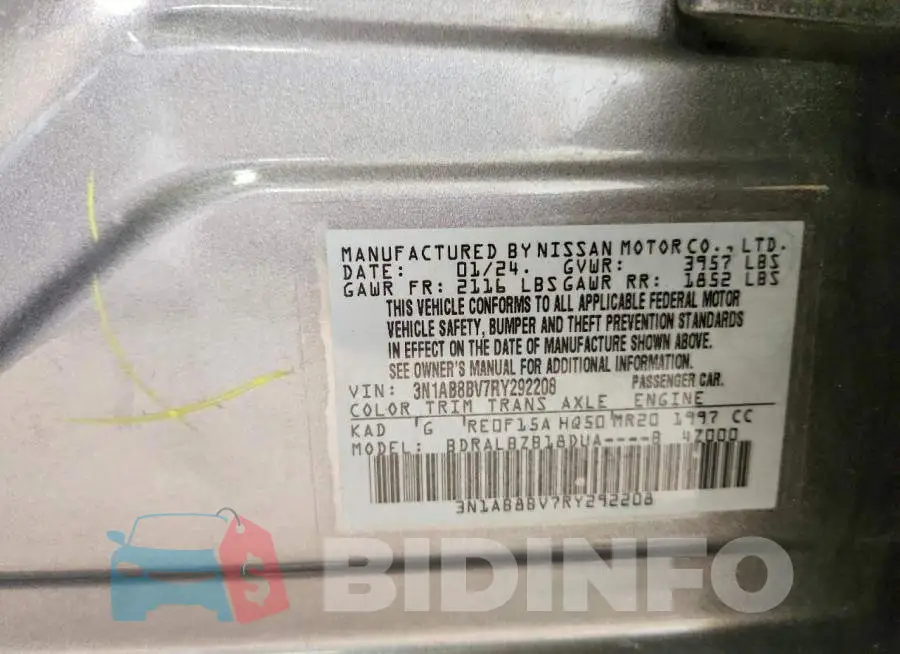 3N1AB8BV7RY292208 Photo# 13