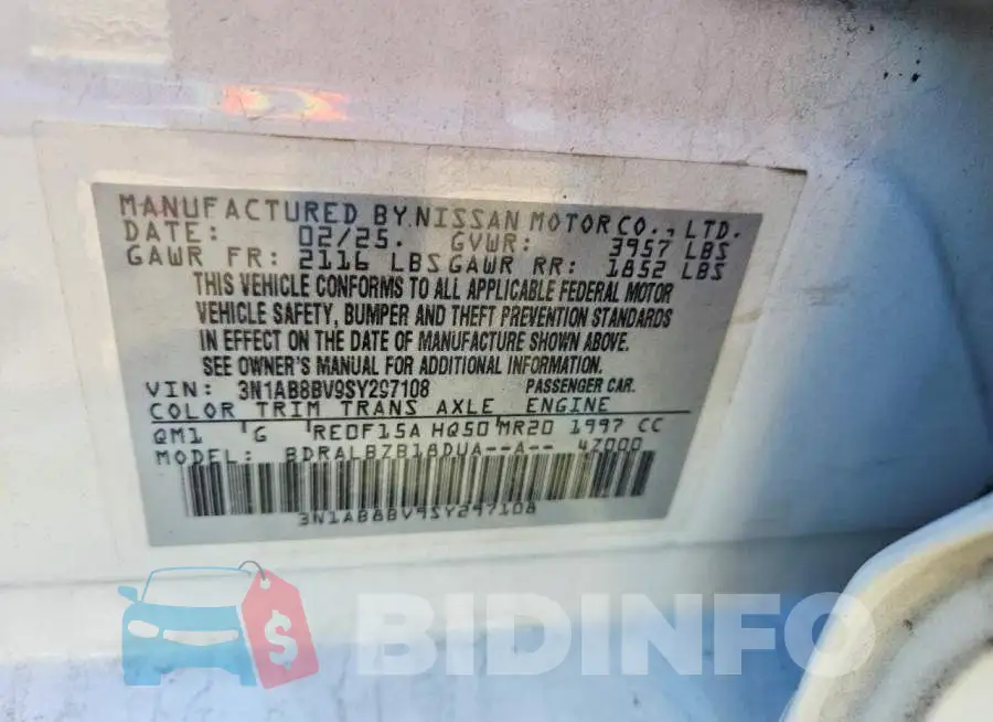 3N1AB8BV9SY297108 Photo# 12