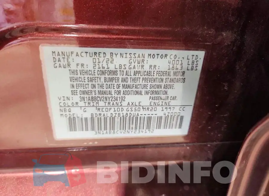 3N1AB8CV2NY234192 Photo# 12