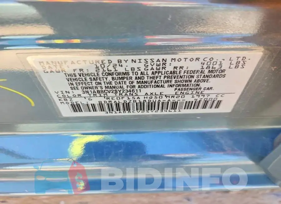 3N1AB8CV2SY234611 Photo# 12