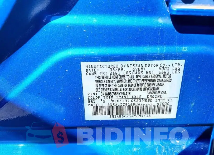 3N1AB8CV5NY294418 Photo# 12