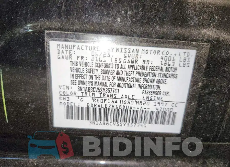 3N1AB8CV5SY357741 Photo# 12