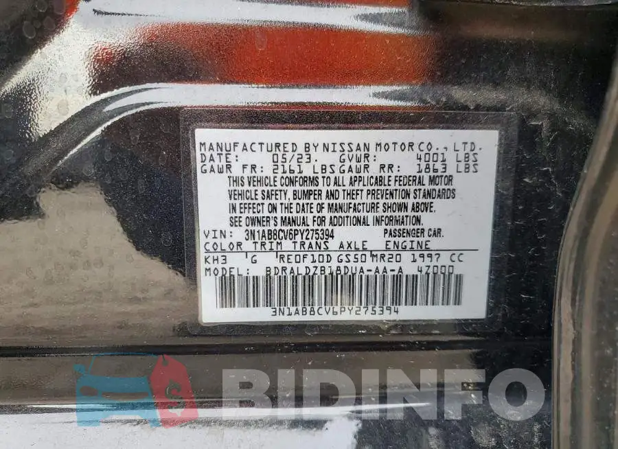 3N1AB8CV6PY275394 Photo# 13