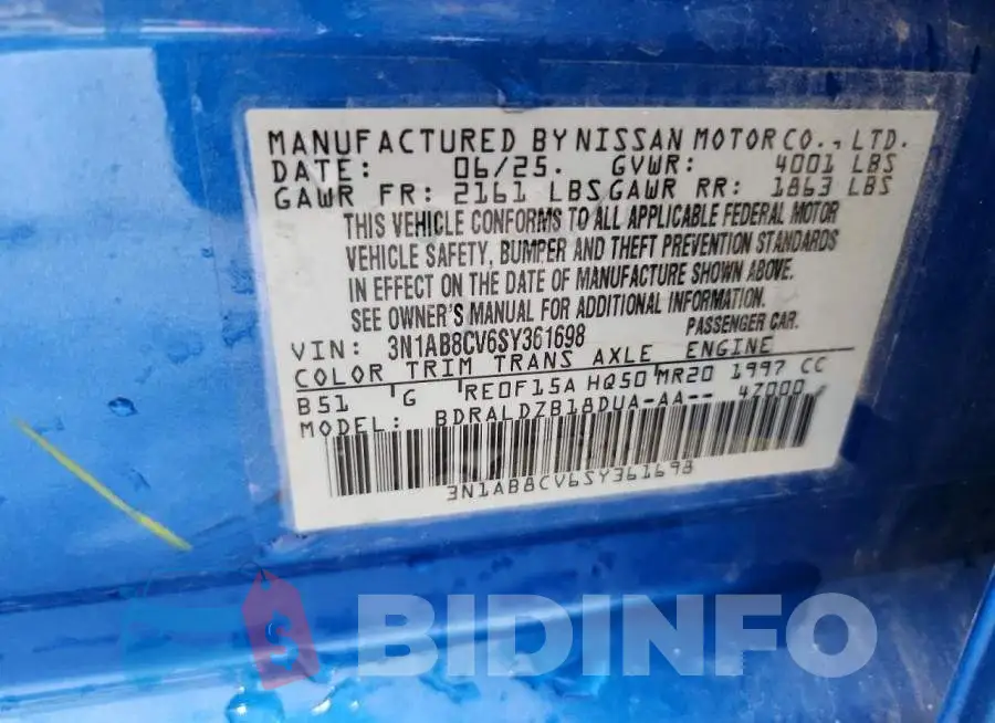 3N1AB8CV6SY361698 Photo# 13