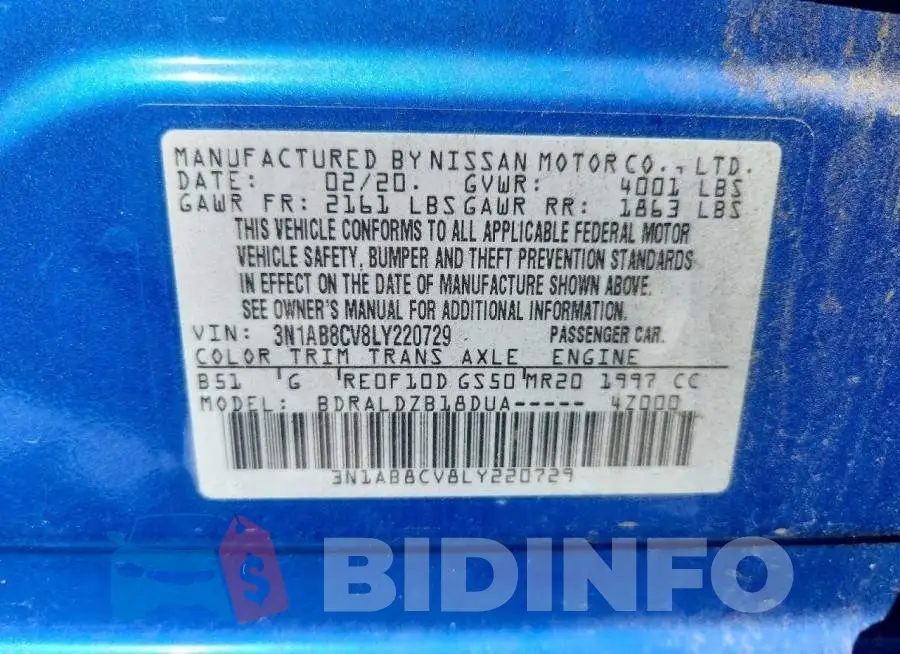 3N1AB8CV8LY220729 Photo# 12