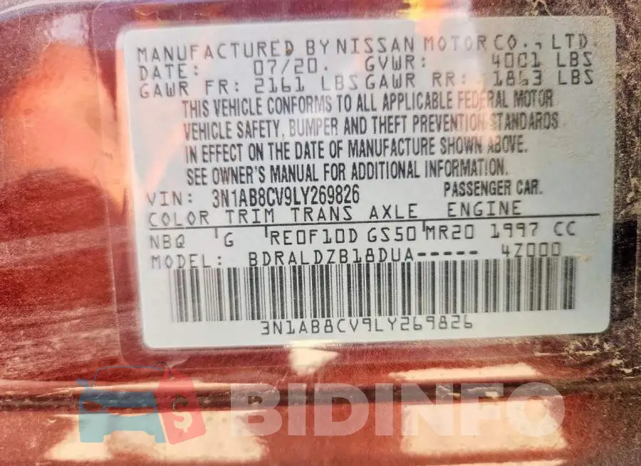 3N1AB8CV9LY269826 Photo# 12