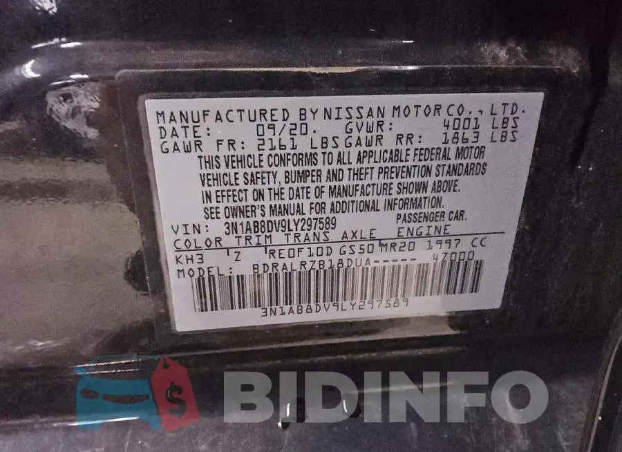 3N1AB8DV9LY297589 Photo# 12