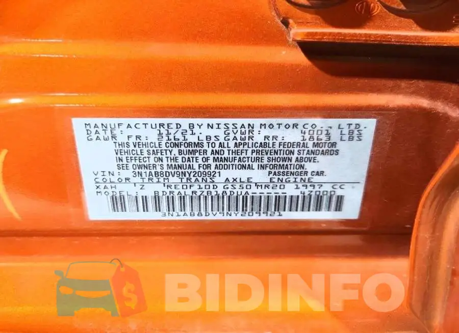 3N1AB8DV9NY209921 Photo# 12