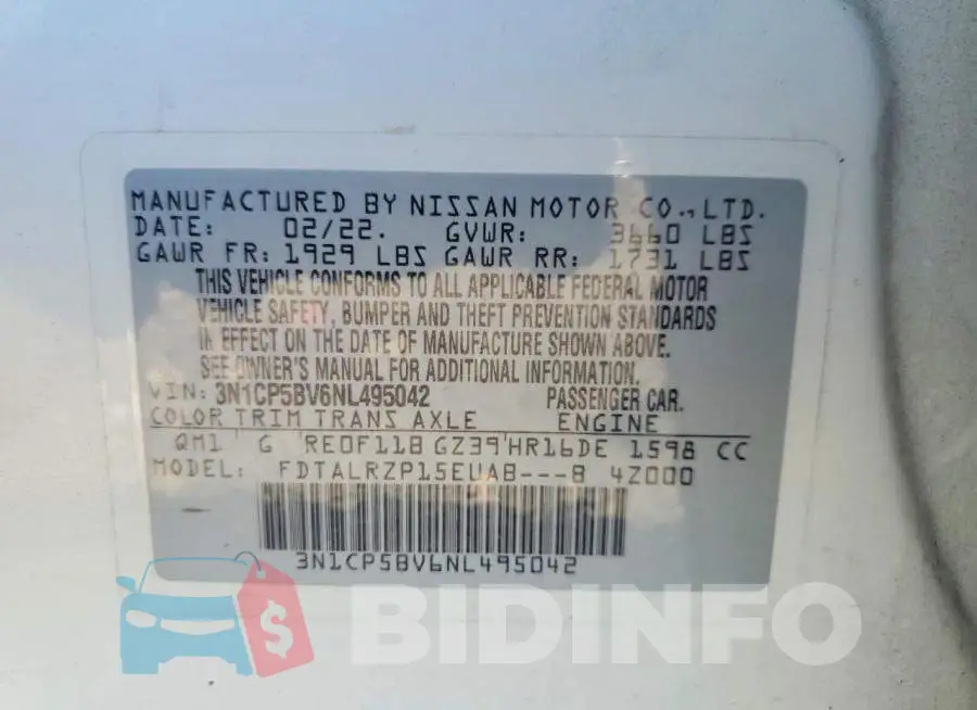 3N1CP5BV6NL495042 Photo# 13