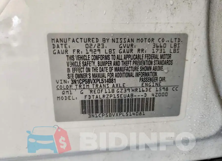 3N1CP5BVXPL514081 Photo# 12