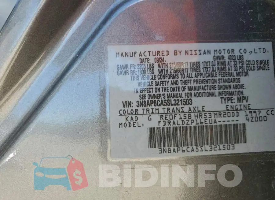 3N8AP6CA5SL321503 Photo# 13
