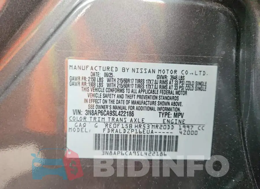 3N8AP6CA9SL422186 Photo# 13