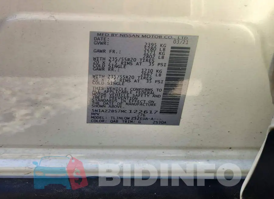 5N1AZ2BS7MC122617 Photo# 13