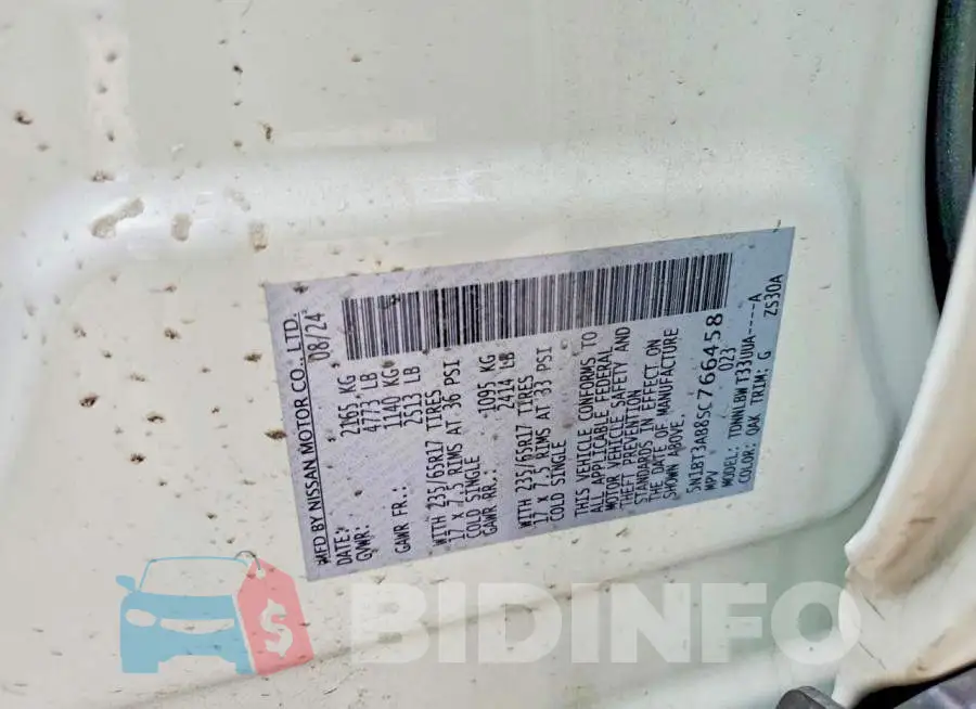 5N1BT3AB8SC766458 Photo# 13