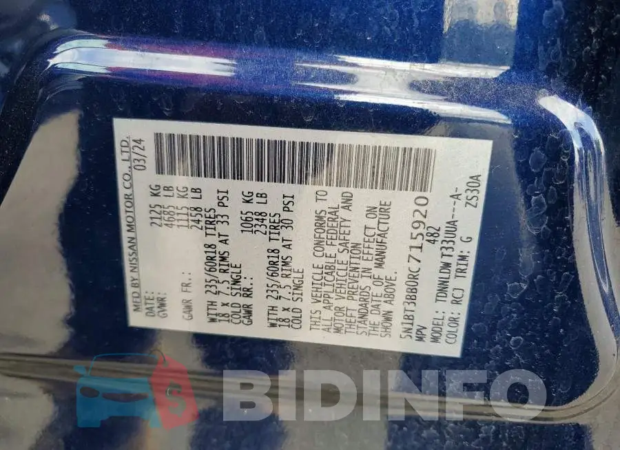 5N1BT3BB0RC715920 Photo# 13