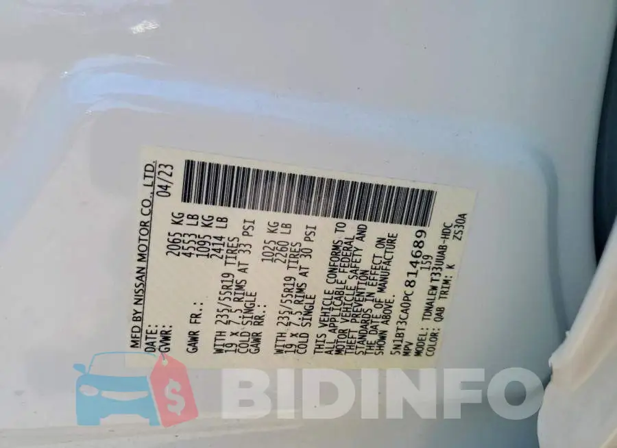 5N1BT3CA0PC814689 Photo# 13