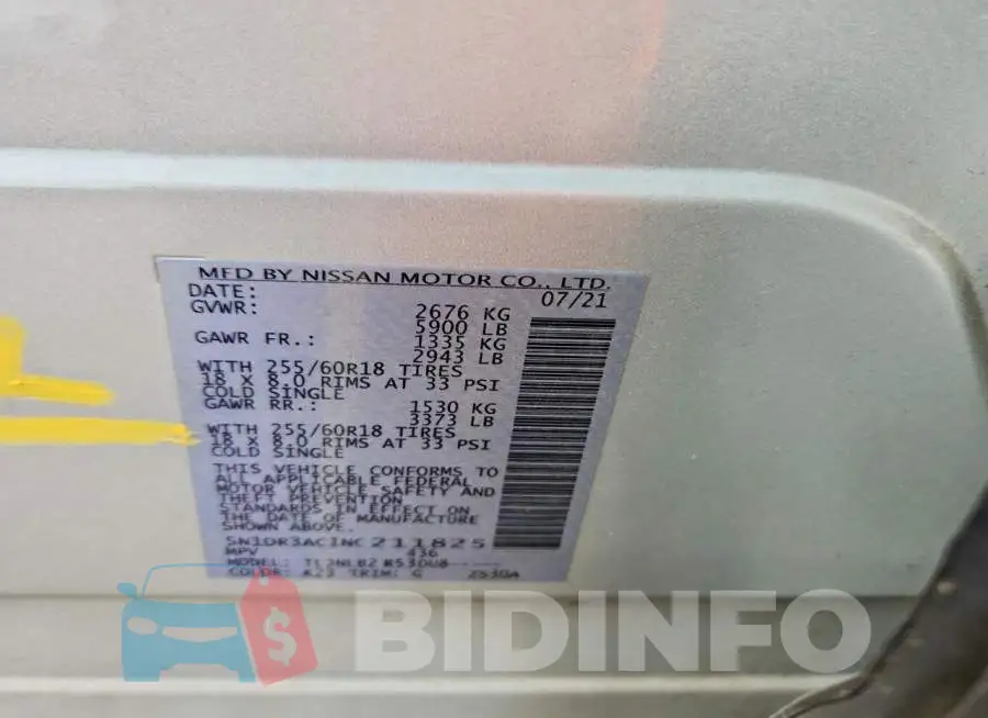 5N1DR3AC1NC211825 Photo# 14