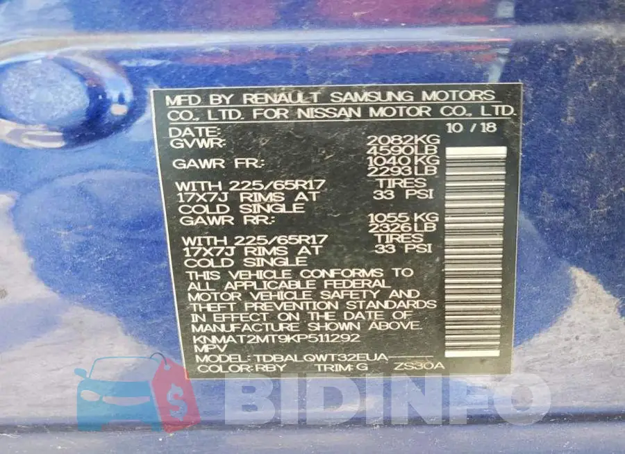 KNMAT2MT9KP511292 Photo# 14