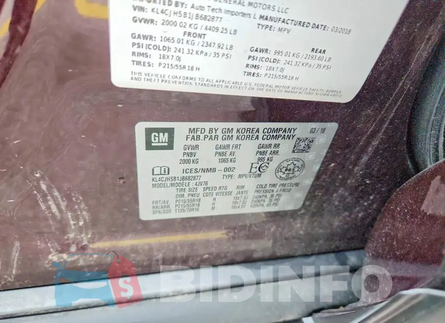 KL4CJHSB1JB682877 Photo# 12
