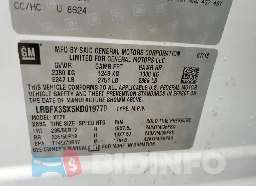 LRBFX3SX5KD019770 Photo# 13