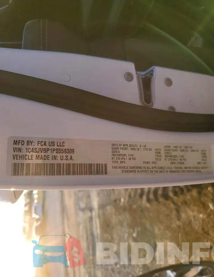 1C4SJVBP1PS559309 Photo# 13