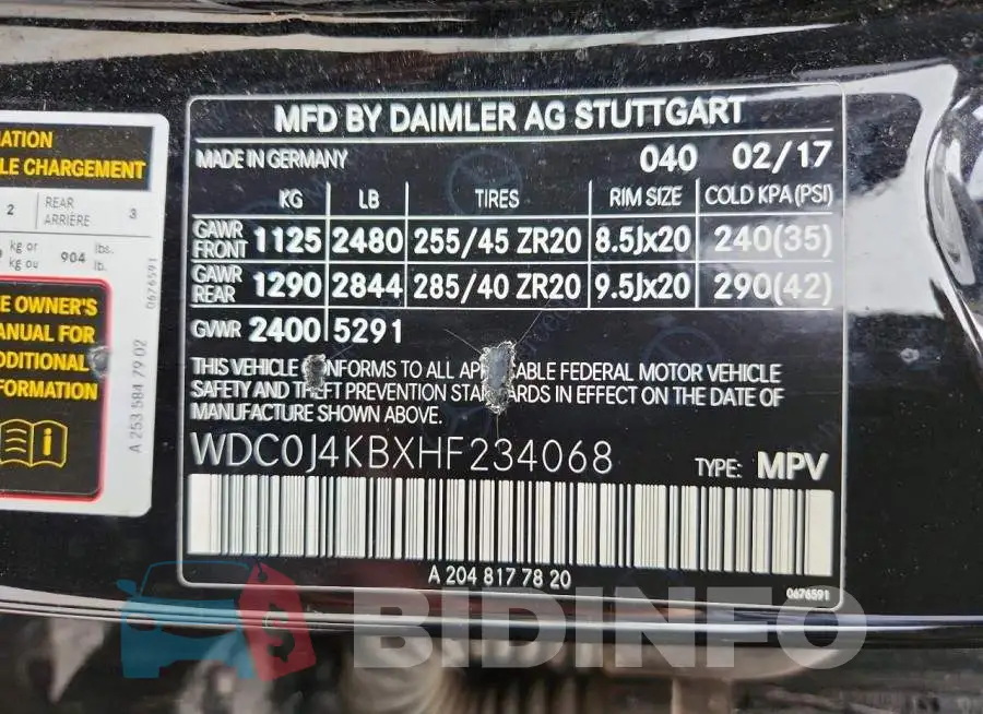 WDC0J4KBXHF234068 Photo# 13